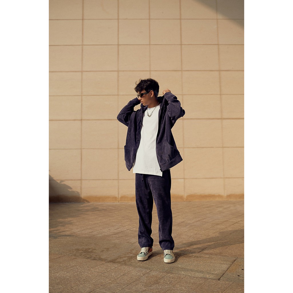 Bộ Set ZOMBIE® Corduroy Tracksuit - Darkblue