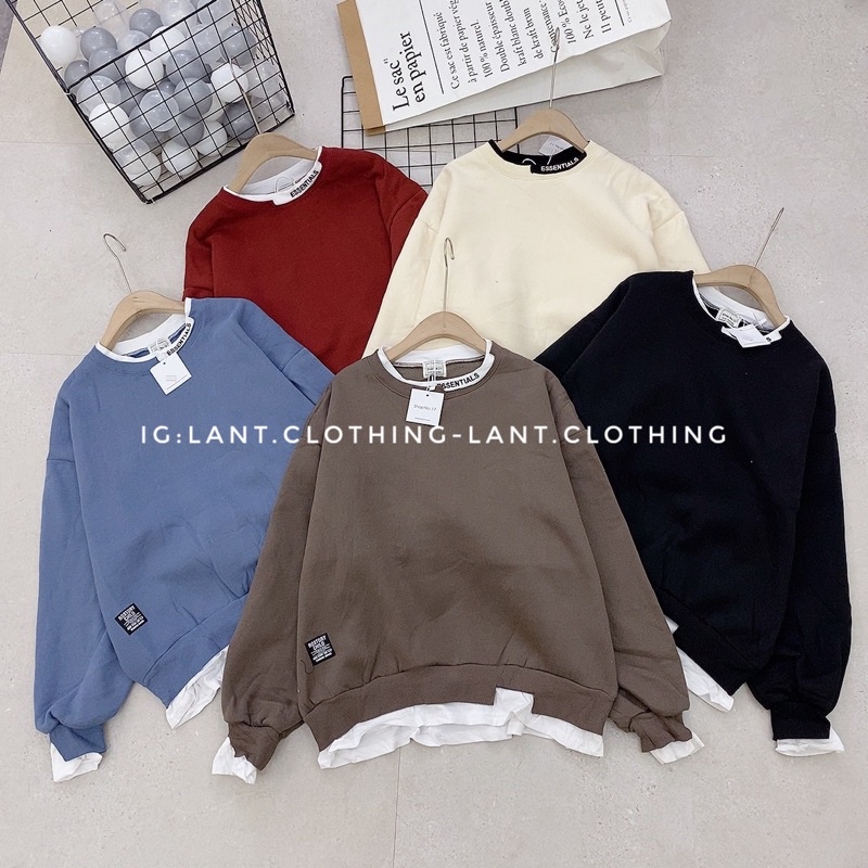 áo sưeater nỉ chữ essen