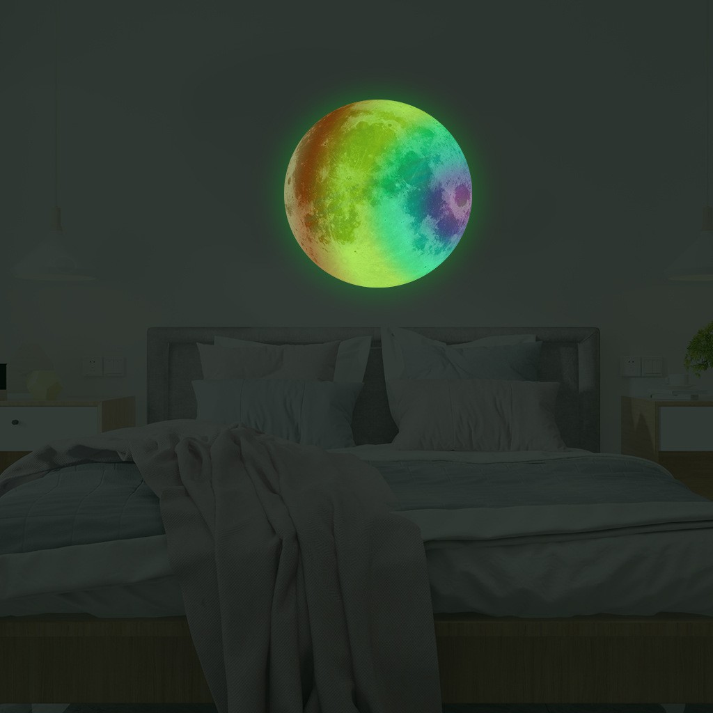 Dạ quang mặt trăng dán tường [HOT] siêu sáng trong đêm (30 x 30 cm) AmyShop