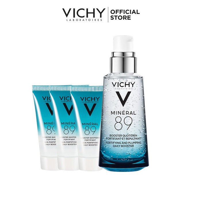 Bộ dưỡng chất (Serum) khoáng núi lửa cô đặc Vichy Mineral 89 giúp da sáng mịn và căng mượt