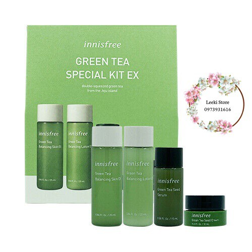 Bộ Dưỡng Da 4 Món Innisfree Green Tea Special Kit EX