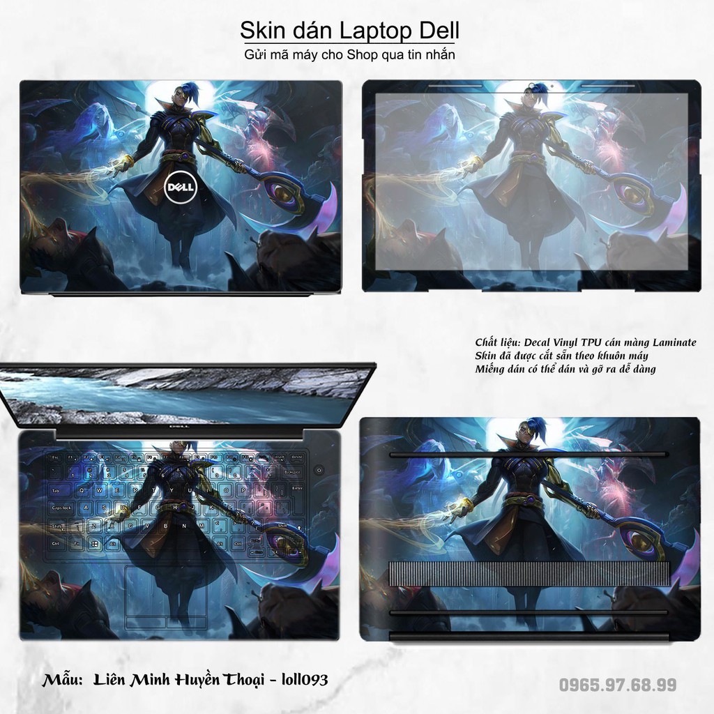 Skin dán Laptop Dell in hình Liên Minh Huyền Thoại nhiều mẫu 13 (inbox mã máy cho Shop)