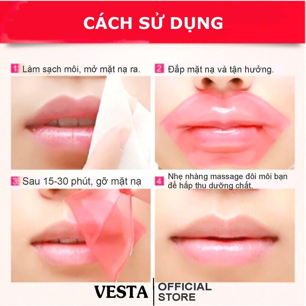 (Bán Buôn Sỉ) Mặt Nạ Dưỡng Môi Hồng, Thâm Môi Images Quả Đào, Cherry, Milk, Mật Ong Mn41