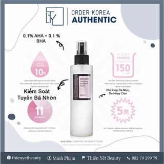 Nước hoa hồng giảm mụn Corsx AHA/BHA Clarifying Treatment Toner