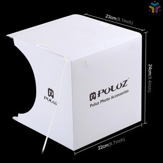 T&T PULUZ Mini Folding Lightbox Photography Photo Studio LEDs Panel Light Soft Box Photo Background Kit