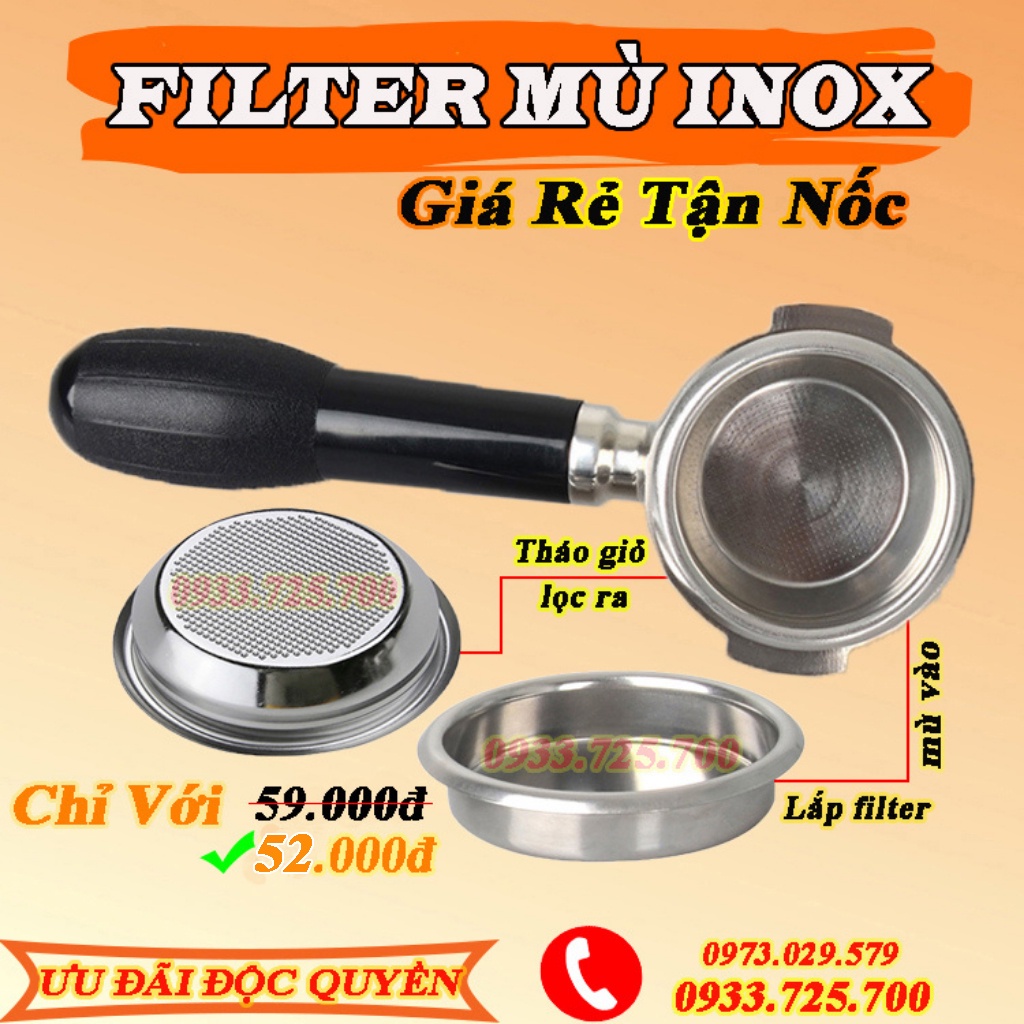 Filter Mù Inox, Phin Mù Inox Vệ Sinh Máy Pha Cà Phê, Filter Mù inox - Phụ Kiện & Linh Kiện Máy Pha Cafe.