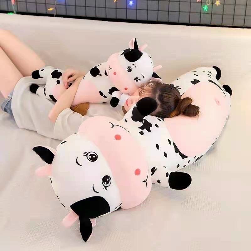 Gấu Bông Gối Ôm Bò Sữa Trắng Đủ Size
