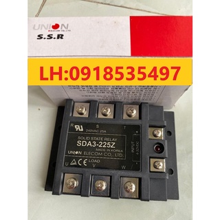 Relay bán dẫn 3pha 25a ssr sda3-225zcvr union 4-32vdc dòng điện 25a hàn quốc
