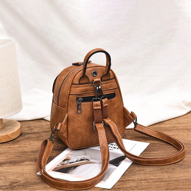 Balo nữ mini, Baloda thời trang tặng kèm gấu kiêm túi xách đeo vai cao cấp, kiểu dáng công sở, kiểu dáng hàn quốc M92