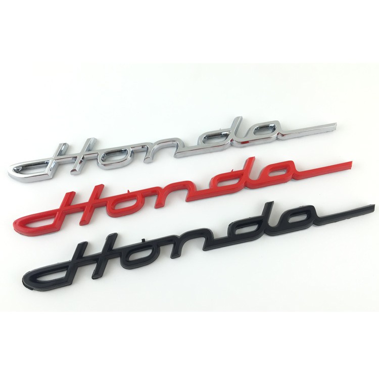 Đề can trang trí xe hơi hình chữ Honda bằng ABS kích thước 21.5cm * 2.5cm