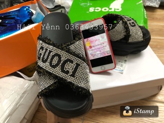 Sandal đế bự đính đá ORDER ( kèm video + ảnh thật )
