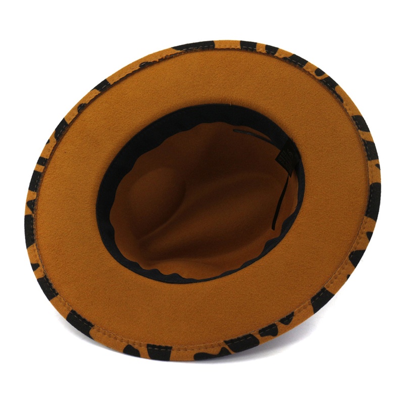 Mũ Cao Bồi Cao Bồi In Họa Tiết Bò Sữa Bằng Vải Nỉ Phối Dây Da Phong Cách Cao Bồi Phương Tây Cho Lễ Hội