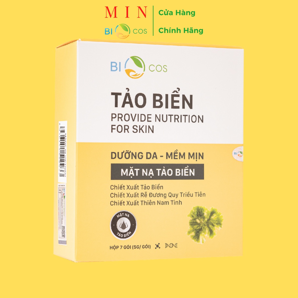 Gói Mặt Nạ Cấy Trắng Tảo Biển Tươi Dưỡng Da Làm Trắng 5ml BIOCOS