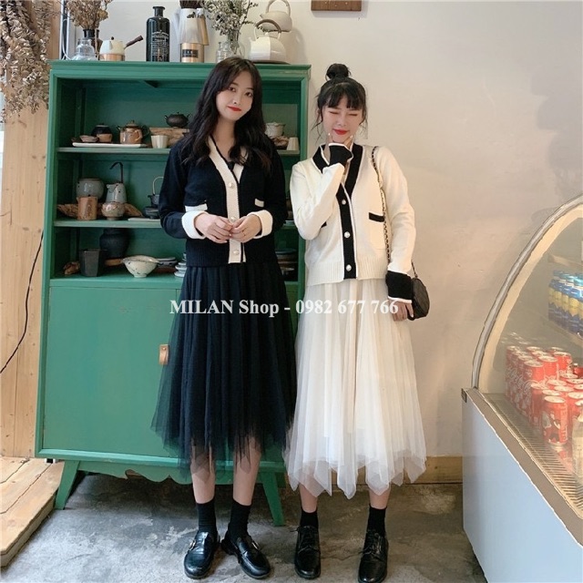 Áo len cổ tim cài khuy 2 túi thời trang hot hit | BigBuy360 - bigbuy360.vn