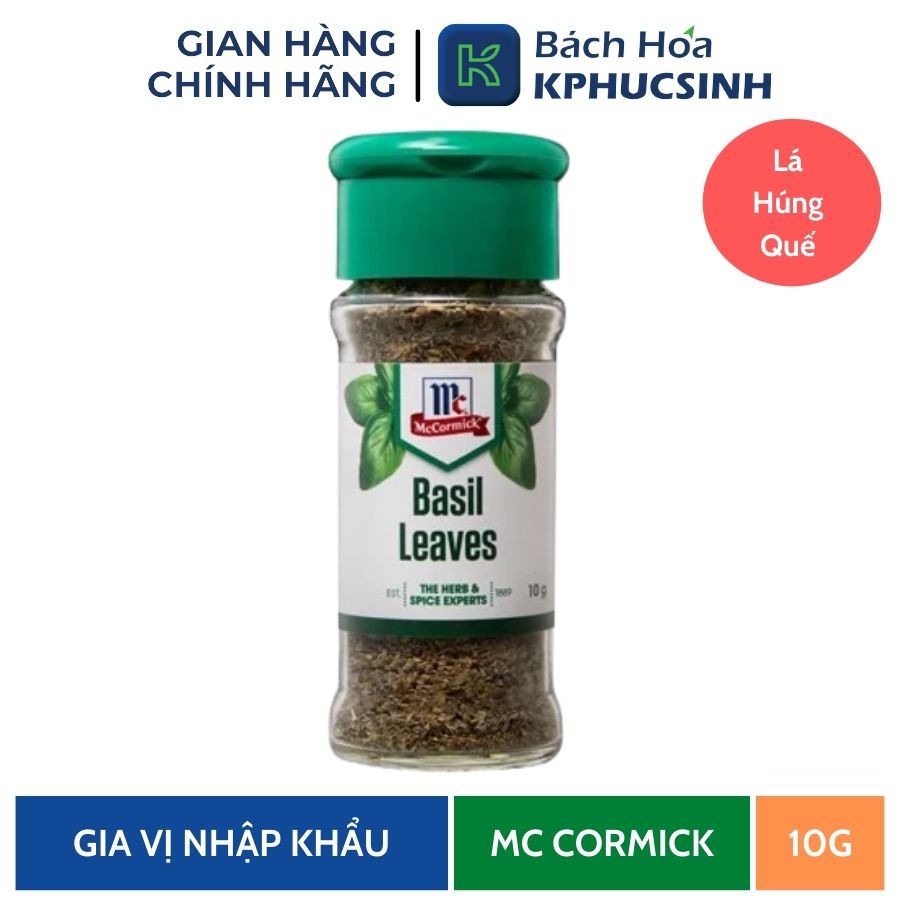 Lá húng quế McCormick 10g KPHUCSINH - Hàng Chính Hãng