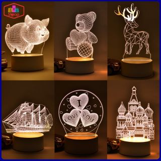 Đèn ngủ 3D đổi màu trangtrang