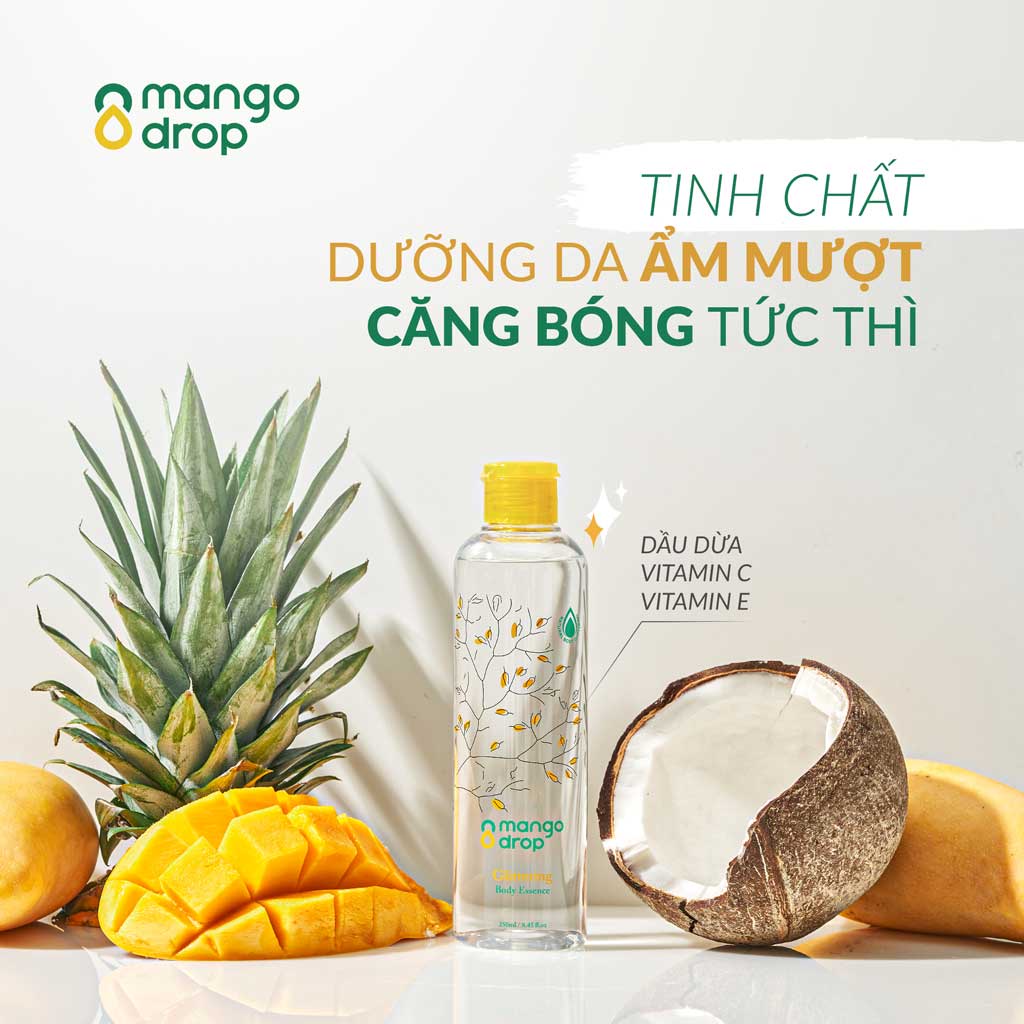 Tinh chất dưỡng da ẩm mượt, căng bóng tức thì Mango Drop Glittering Body Essence 250ml