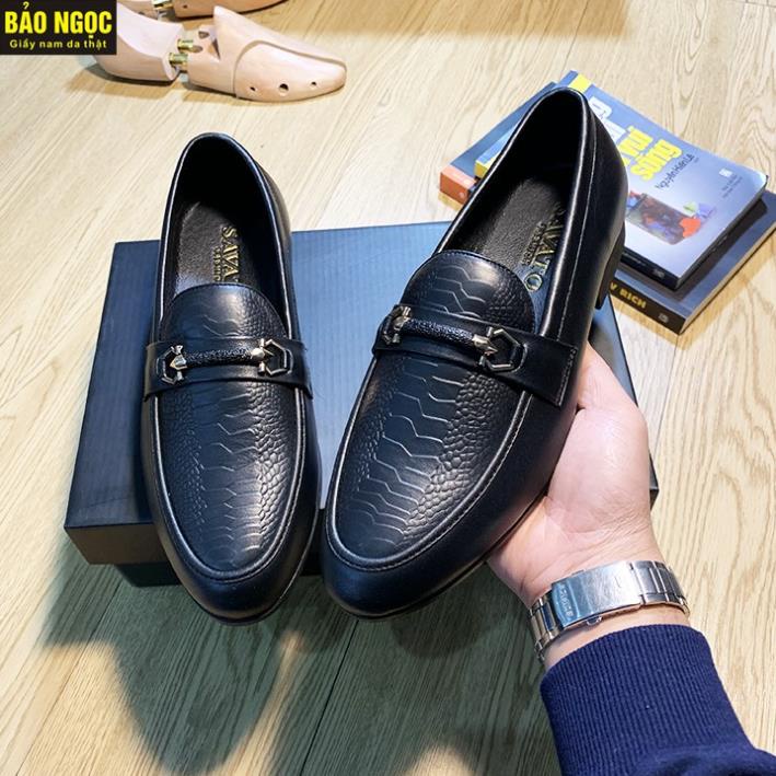 Giày lười nam dập vân đà điểu thời trang ✅ HÀNG CAO CẤP - ĐẾ KHÂU CHẮC CHẮN ✅ Giầy da nam chất da bò mềm ✅ Mã K3512 .