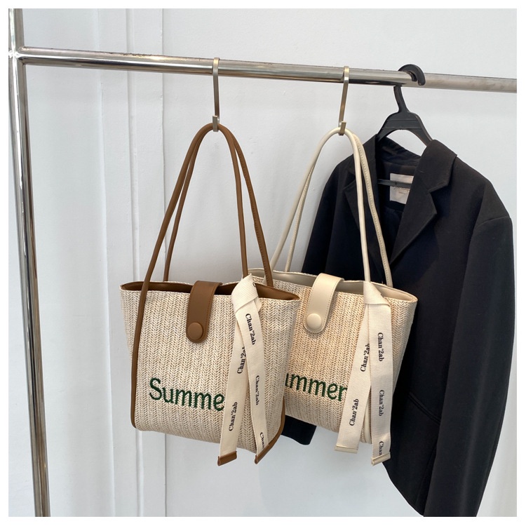 Túi Tote Poly đeo vai thêu chữ Summer (mẫu mới)