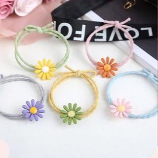 [SIÊU RẺ] Dây thun cột tóc, buộc tóc hoa cúc nhiều màu dễ thương