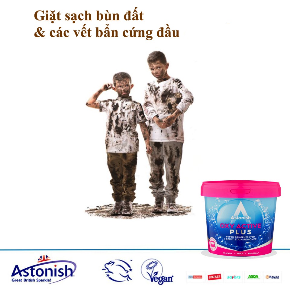 Bột giặt tẩy tăng cường đa năng Astonish C1479 hộp 2 kg