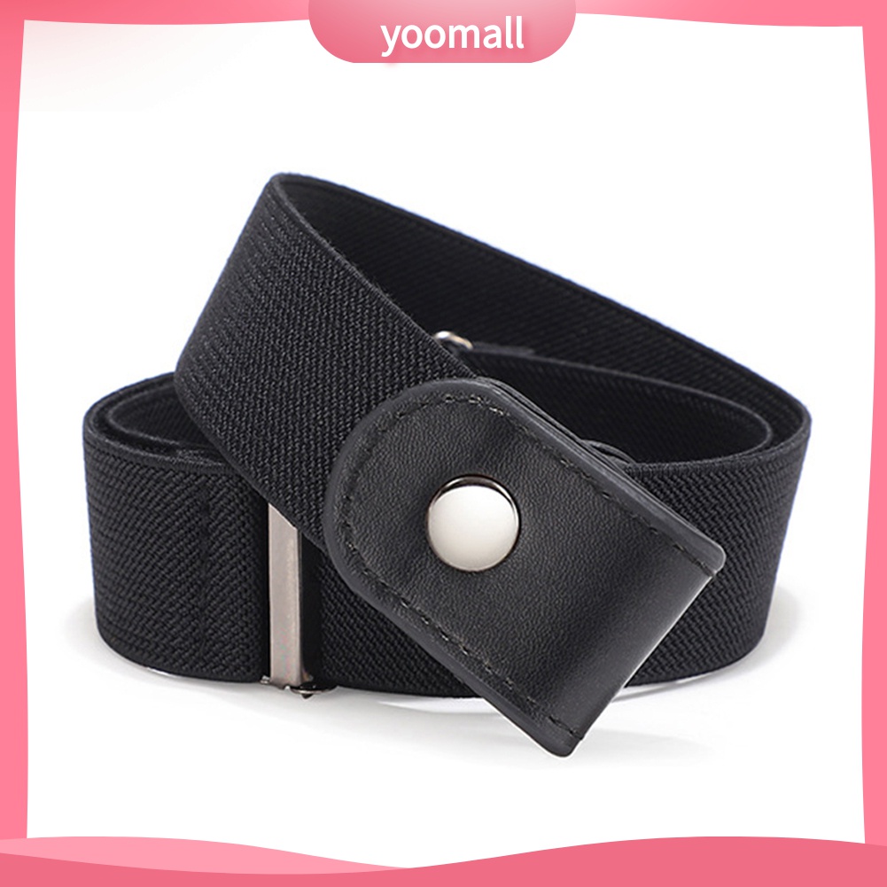 Yomall♡ Thắt Lưng Thun Không Khóa Dành Cho Nam Nữ Mặc Quần Jean