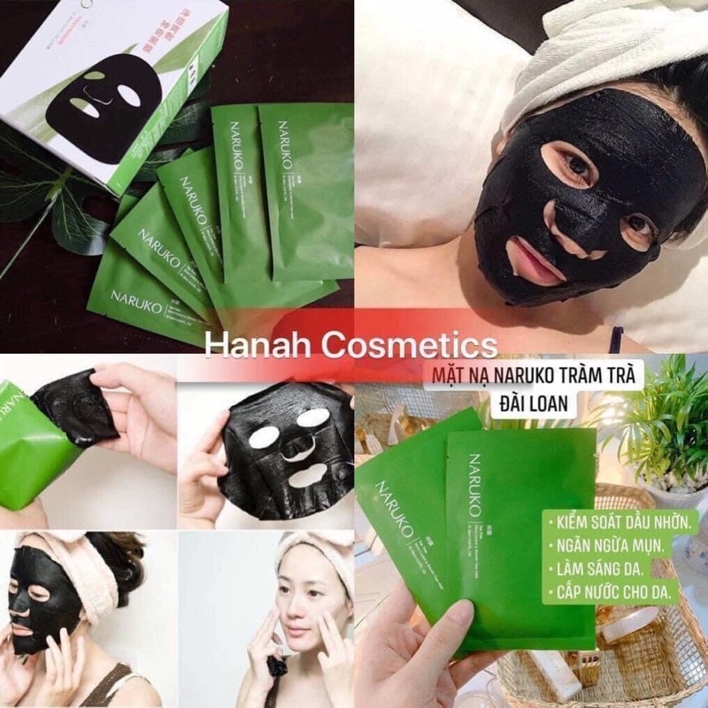 MẶT NẠ TRÀM TRÀ NARUKO TEA TREE SHINE CONTROL & BLEMISH CLEAR MASK – BẢN ĐÀI