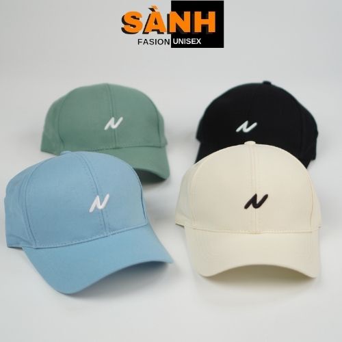 Mũ lưỡi trai thêu hình chữ N Nón kết chất kaki cao cấp thời trang form unisex nam nữ K11