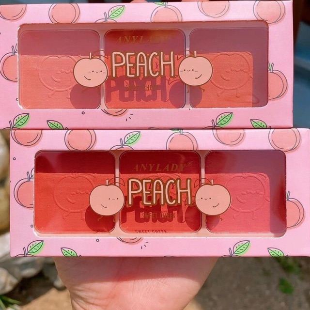 Má hồng Any Lady Peach 3 ô vuông