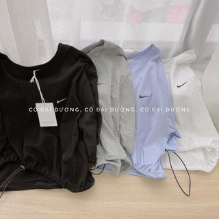 Áo croptop form rộng thắt eo ( video tự quay )