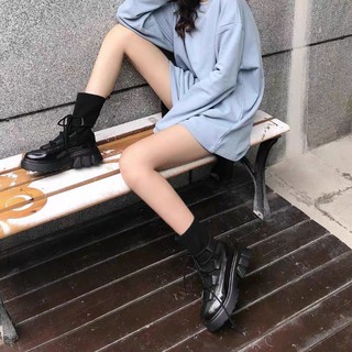(SẴN) Bốt ulzzang B75 đế răng cưa 5cmW
