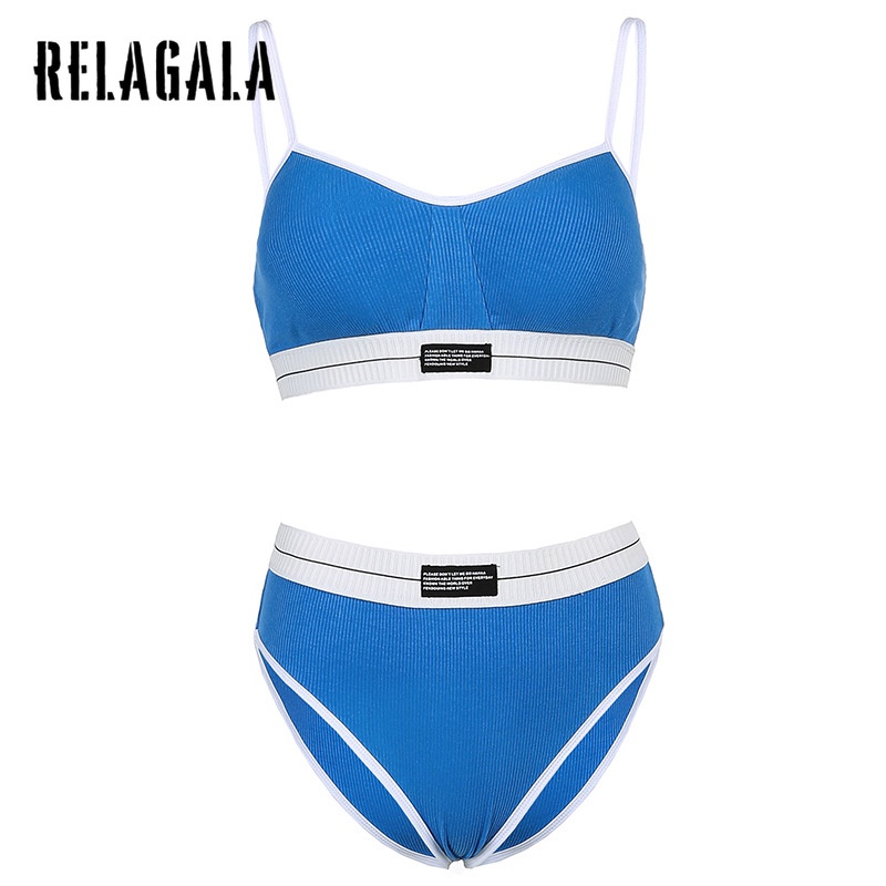 Bộ Đồ Thể Thao Relagala 2021 Phối Màu Tương Phản Thời Trang Quyến Rũ Cho Nữ