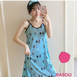 Váy Ngủ Cotton Thun Lụa Siêu Kute Mát Lạnh Mỏng Nhẹ DB10