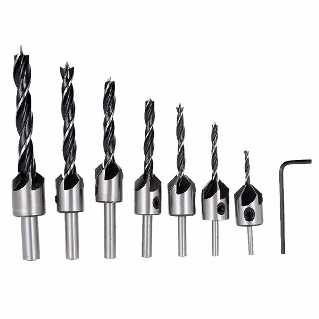 Bộ 7 mũi khoan gỗ doa lỗ vít - HV Store 200