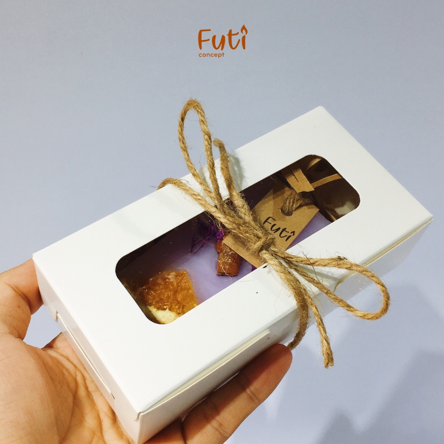 Hộp quà 2 nến thơm, set quà nến thơm handmade được chọn mùi tặng bạn gái 20/10 dễ thương