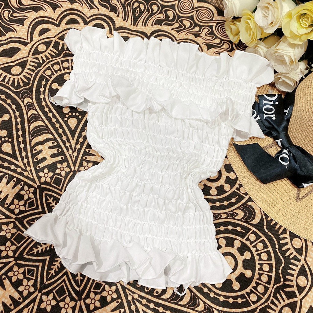 áo kiểu nhúm nhúm bèo bèo hot chất kate mềm