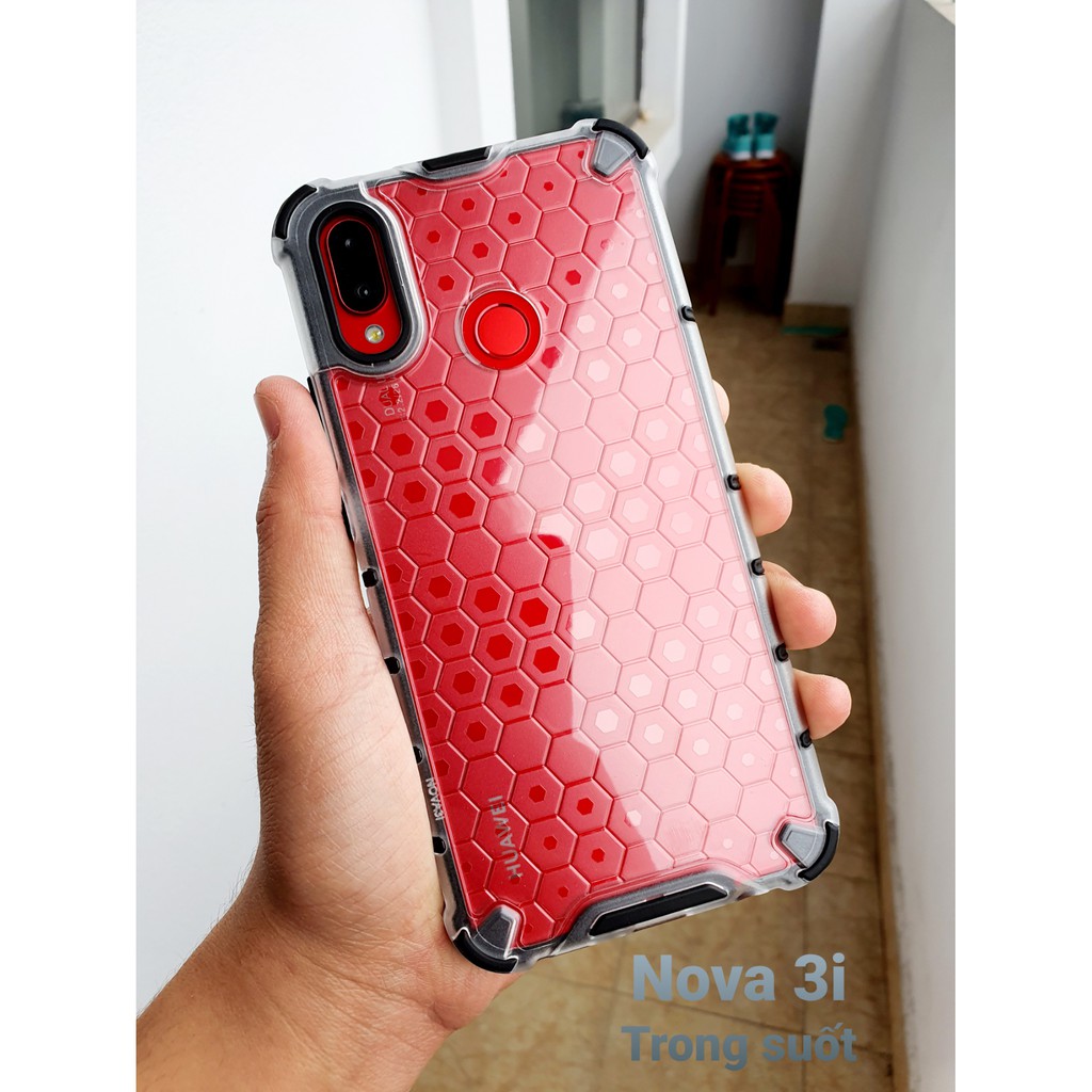 Ốp Huawei Nova 3i chống sốc họa tiết tổ ong