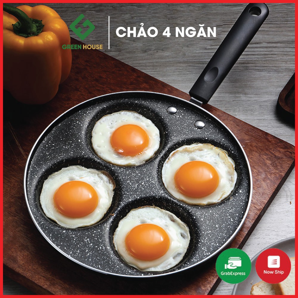 Chảo chống dính 4 ngăn SSGP cao cấp, chảo chiên trứng rán trứng 4 ngăn siêu tiện lợi