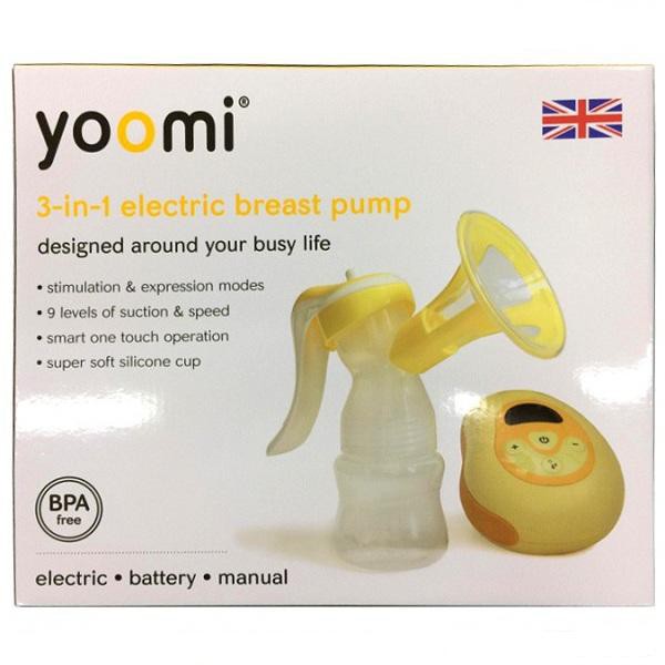 Máy hút sữa điện đơn 3 trong 1 Yoomi, tặng set 2 bình sữa Yoomi