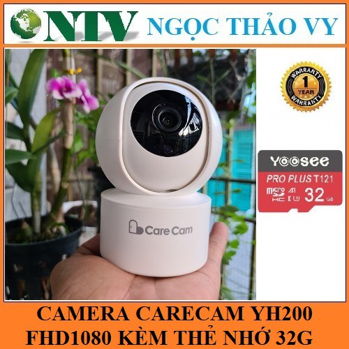 Combo Camera CARECAM YH200 HD1080 - 2.0Mpx kèm thẻ nhớ Netac/Yoosee 32G - Xoay Theo Chuyển Động | BigBuy360 - bigbuy360.vn