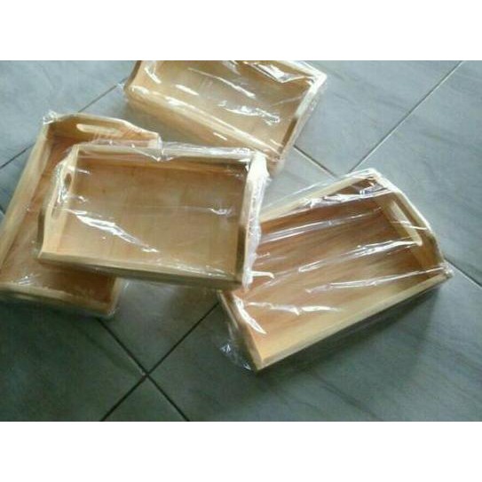 Khay Gỗ Thông Có Tay Cầm Cong Kích Thước 40x30 | BigBuy360 - bigbuy360.vn