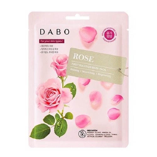 Đắp Mặt Nạ Trắng Da, Thơm Mát Hương hoa hồng DABO ROSE MASK Hàn quốc 23g/ Gói- HÀNG CHÍNH HÃNG