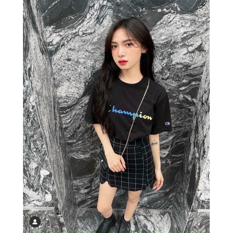 SET PULL ĐEN CHỮ + CHÂN VÁY CARO