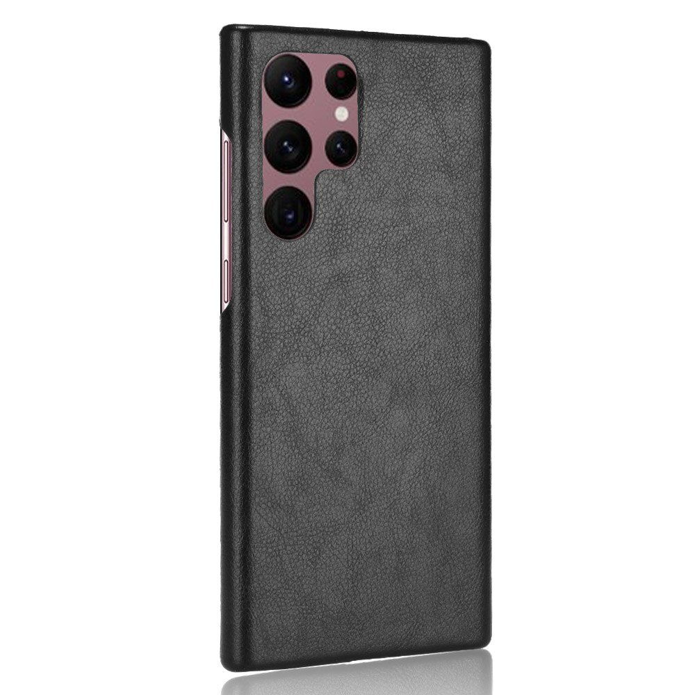 Ốp điện thoại bằng da PU và PC họa tiết vân trái vải dành cho Samsung Galaxy S22 Ultra Plus 5G