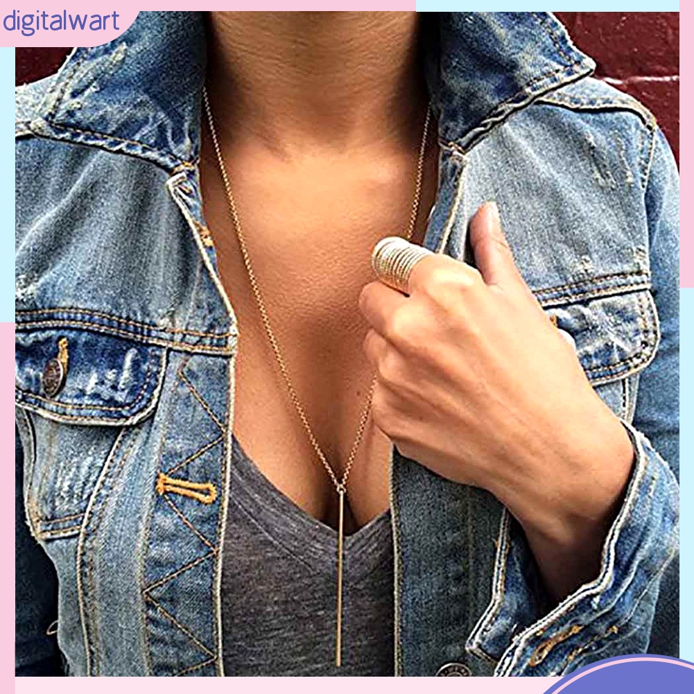 Vòng cổ hợp kim dáng dài mặt hình chữ Y thời trang cho nữ