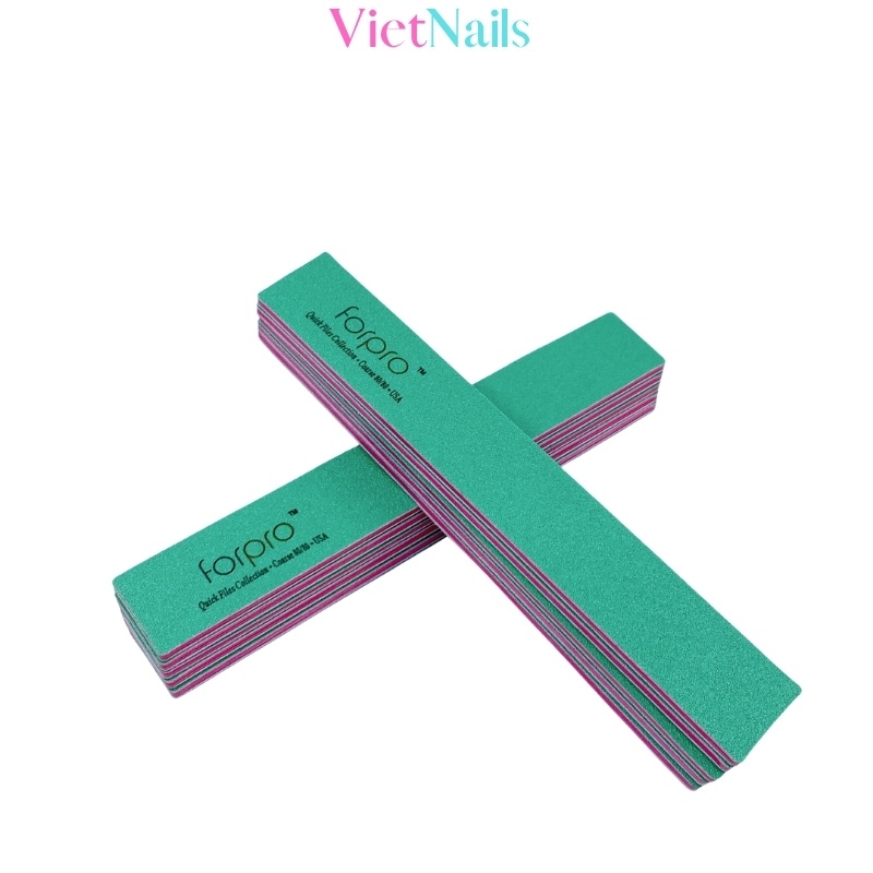 Dũa Phá Gel Forpro Nhám Xanh Cực Bén Và Bền Cho Thợ Nail Chuyên Nghiệp, Dũa Vuông Đại