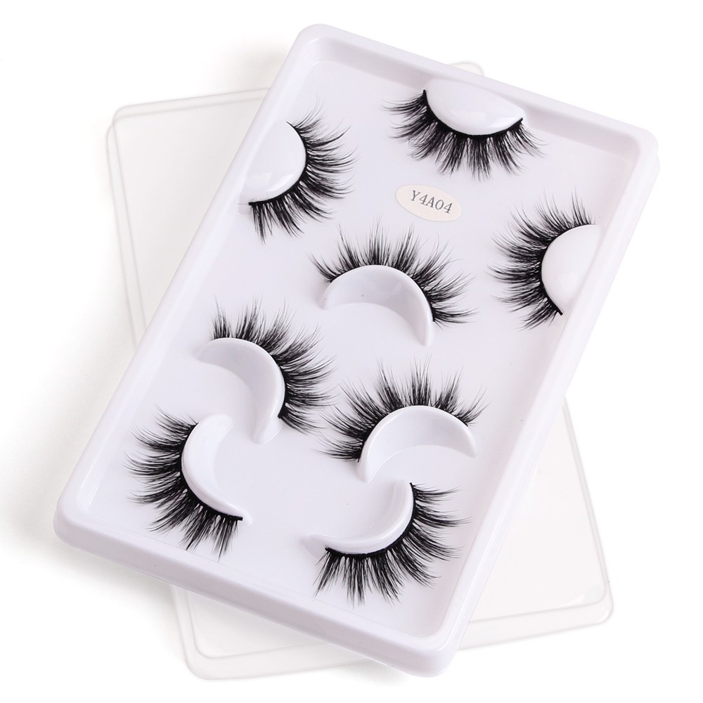 Bộ 4 cặp lông mi giả MAGEFY 3D mềm và có độ cong sẵn cho đôi mắt long lanh thời trang tái sử dụng được