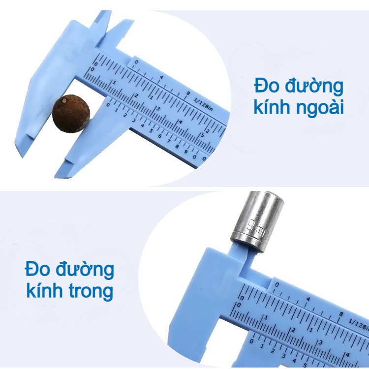 Thước kẹp mini bằng nhựa 0-150mm nhiều màu