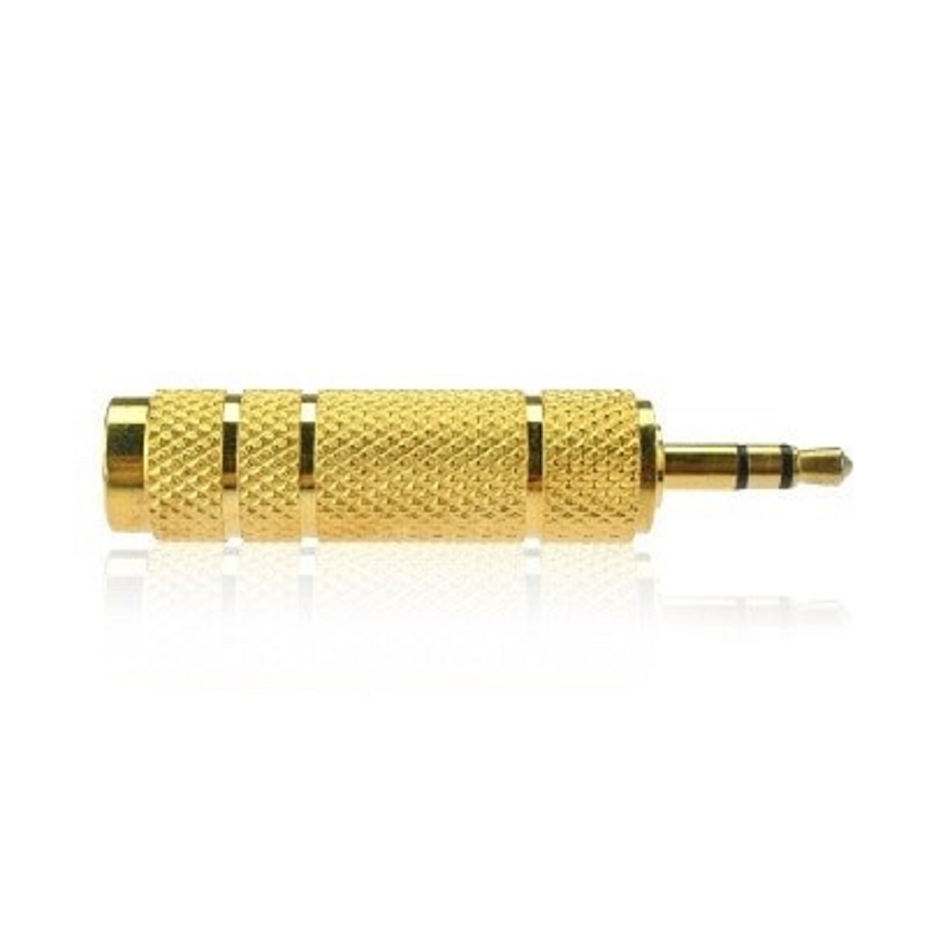 Jack chuyển đổi Âm thanh từ 3.5mm ra 65mm cao cấp chuyển âm từ Laptop/PC/Smartphone, Máy tính bảng ra Loa, Amplifier