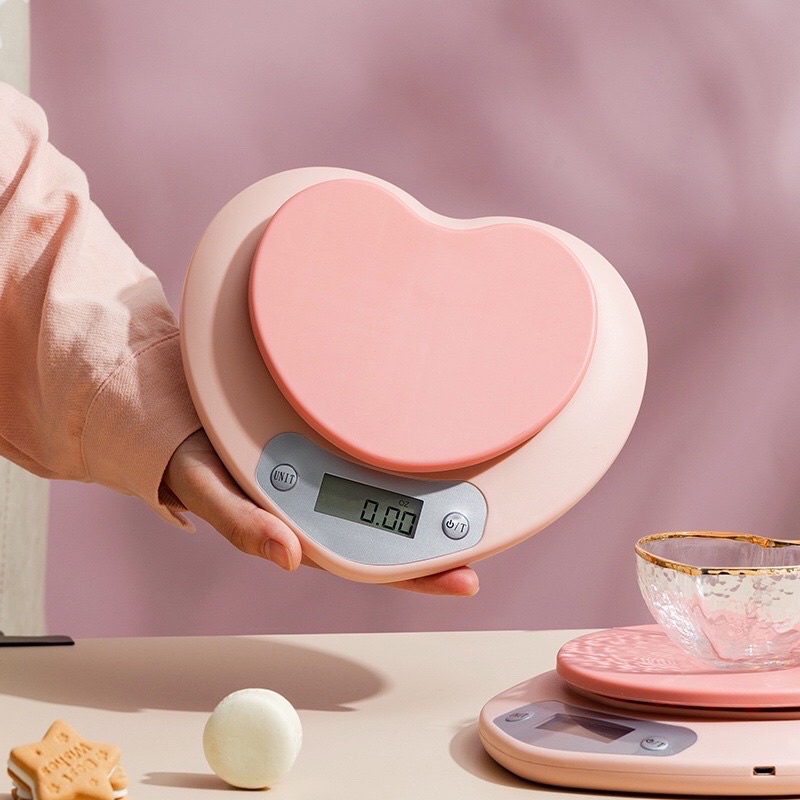 Cân tiểu ly hình tim điện tử 1g - 5kg Tặng kèm 2 viên pin AAA